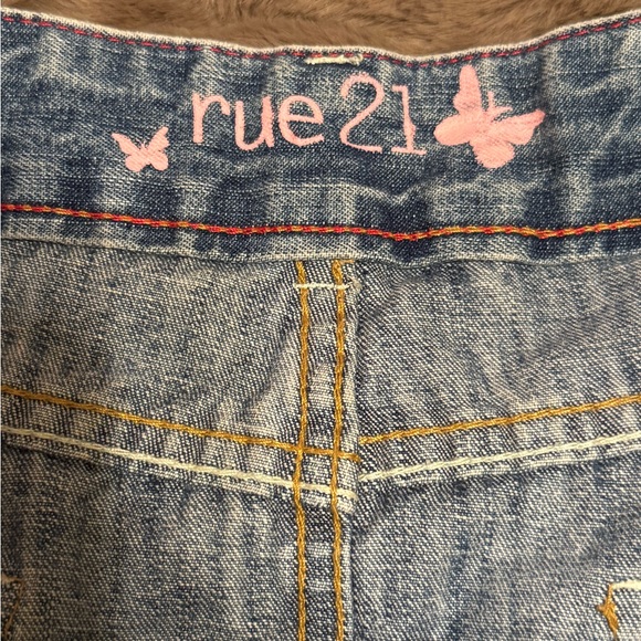 Blue Distressed Denim Skirt - Picture 4 of 5